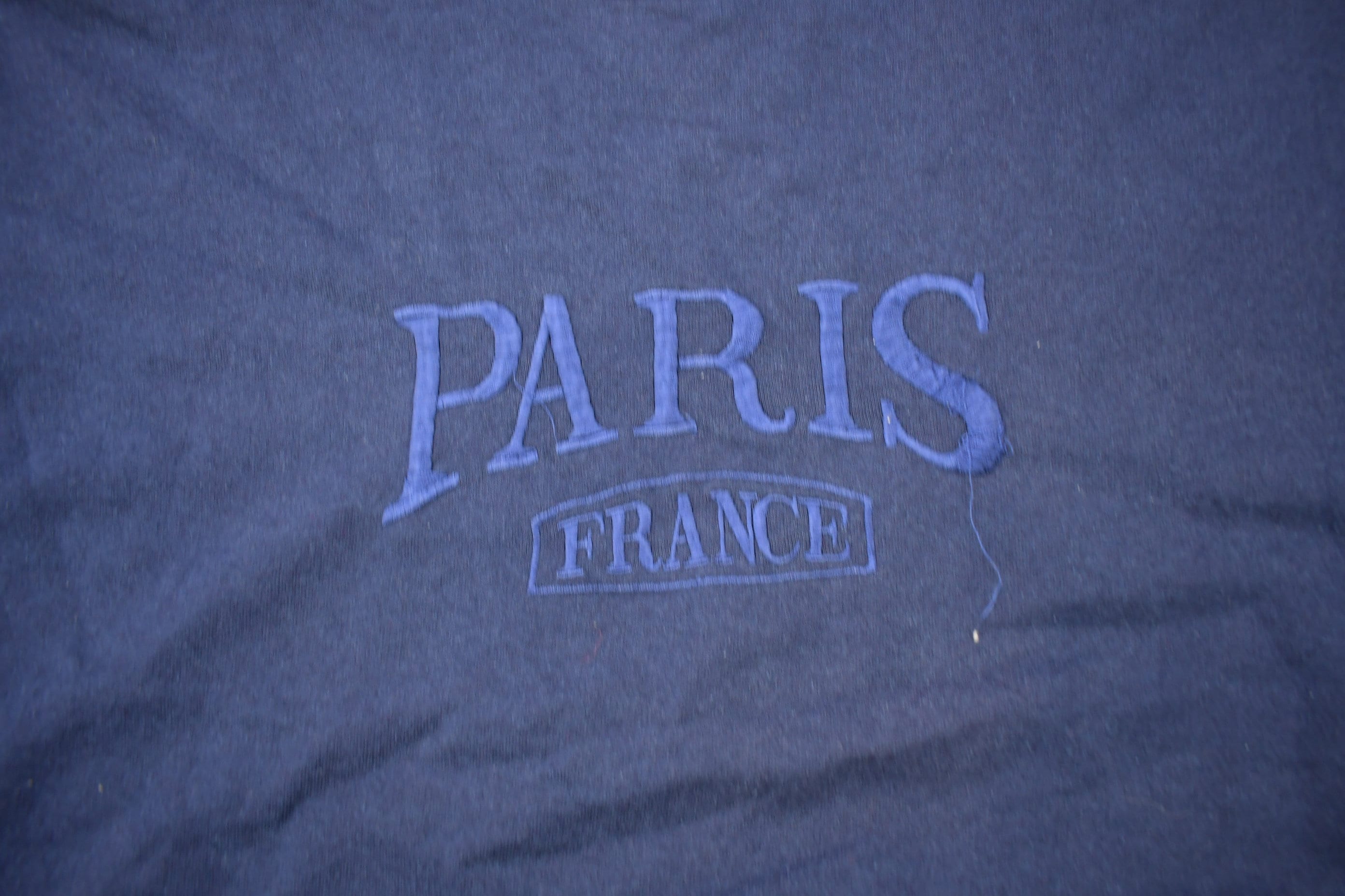 Vintage 1980s Paris France Embroidered Crewneck Sweatshirt
