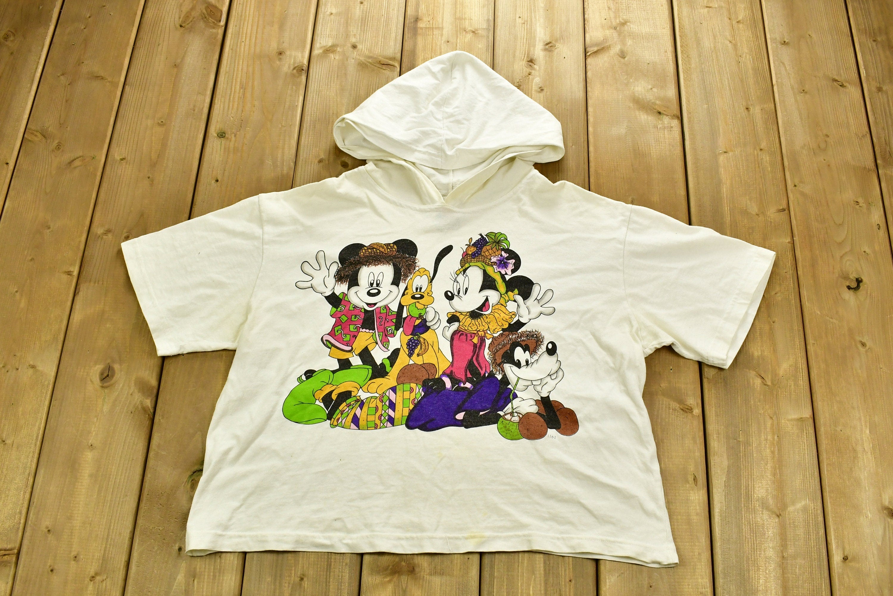 Vintage 1990'S Mickey Unlimited Hooded T-Shirt