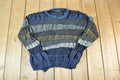 Vintage 1990s Britches Classic Sport Knit Abstract Pattern Crewneck Sweater