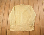 Vintage 1990s PCA Sleepwear Beige Button Up Shirt