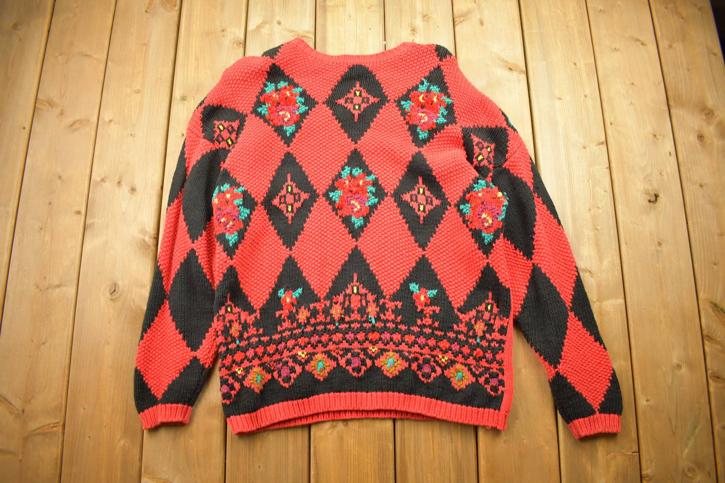Vintage 1990s All Over Pattern Crewneck /