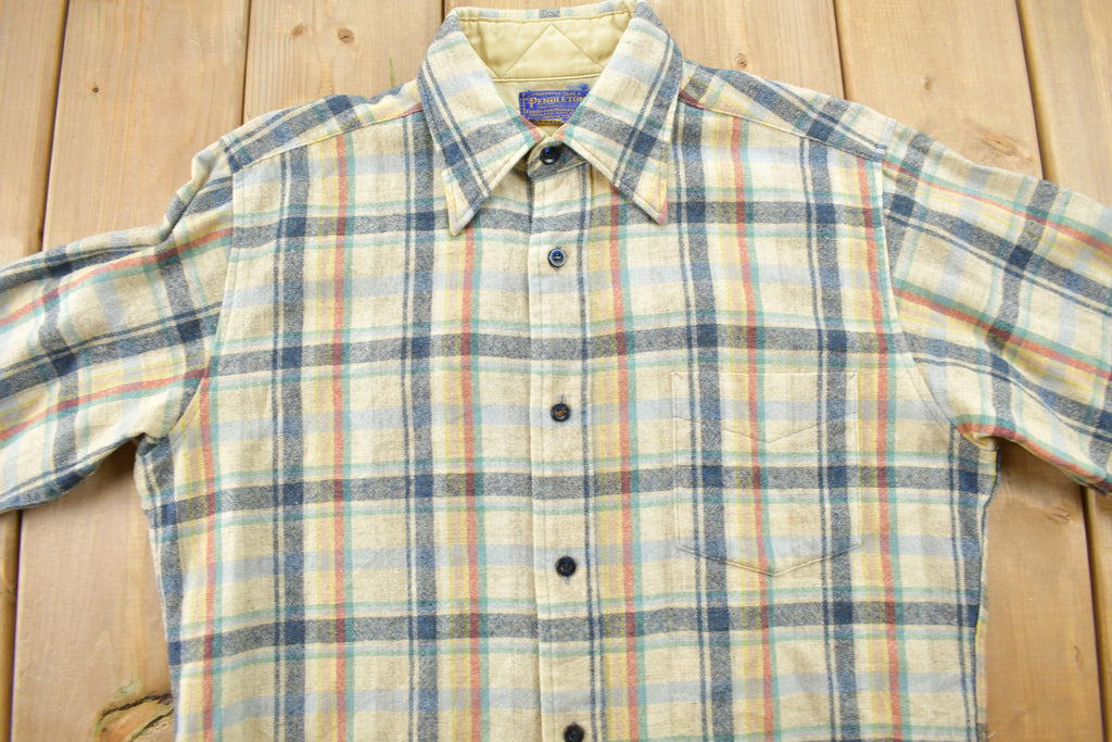 Vintage 1980s Pendleton Plaid Button Up Shirt