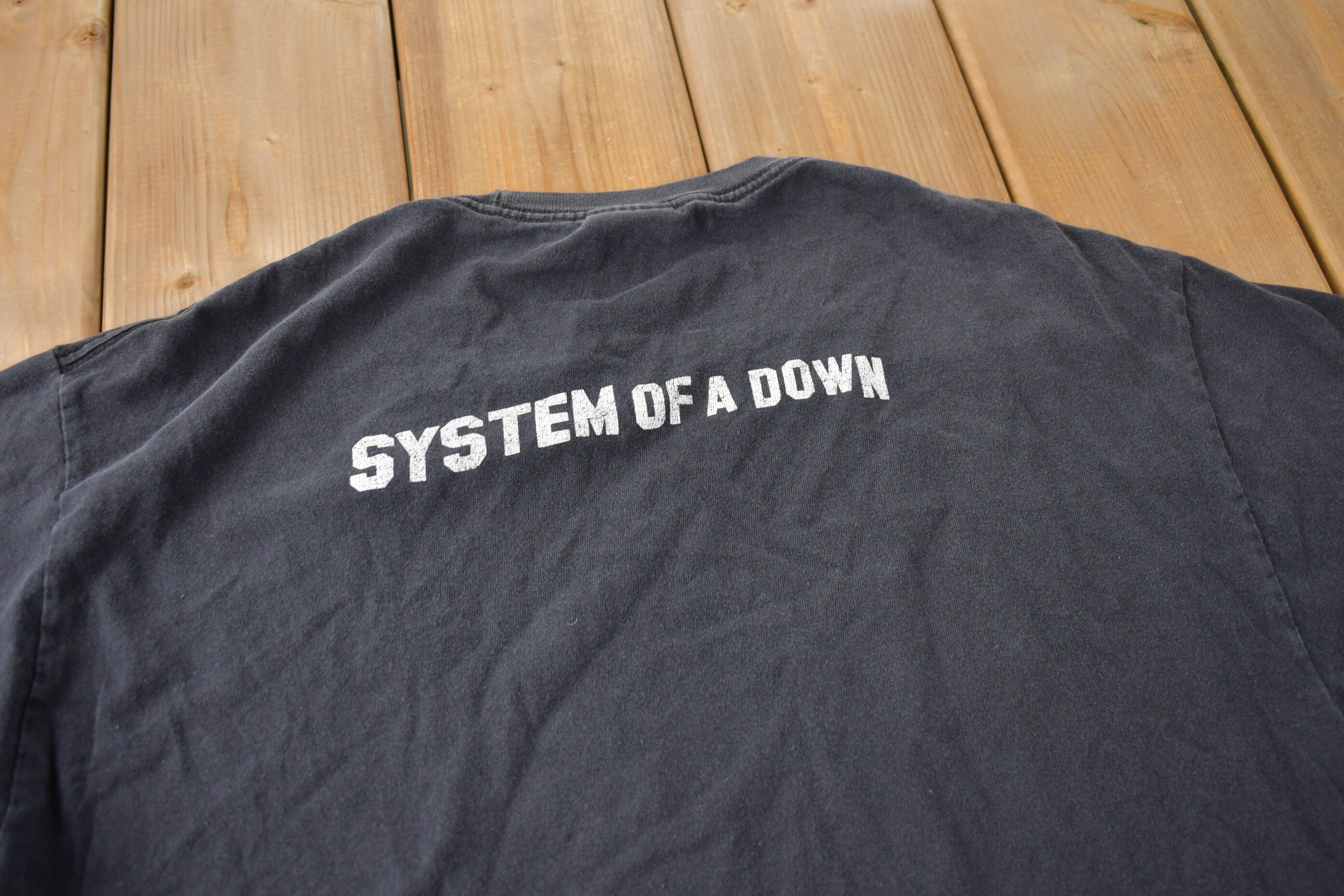 Vintage 2002 System Of A Down Graphic Band Tee Size Large