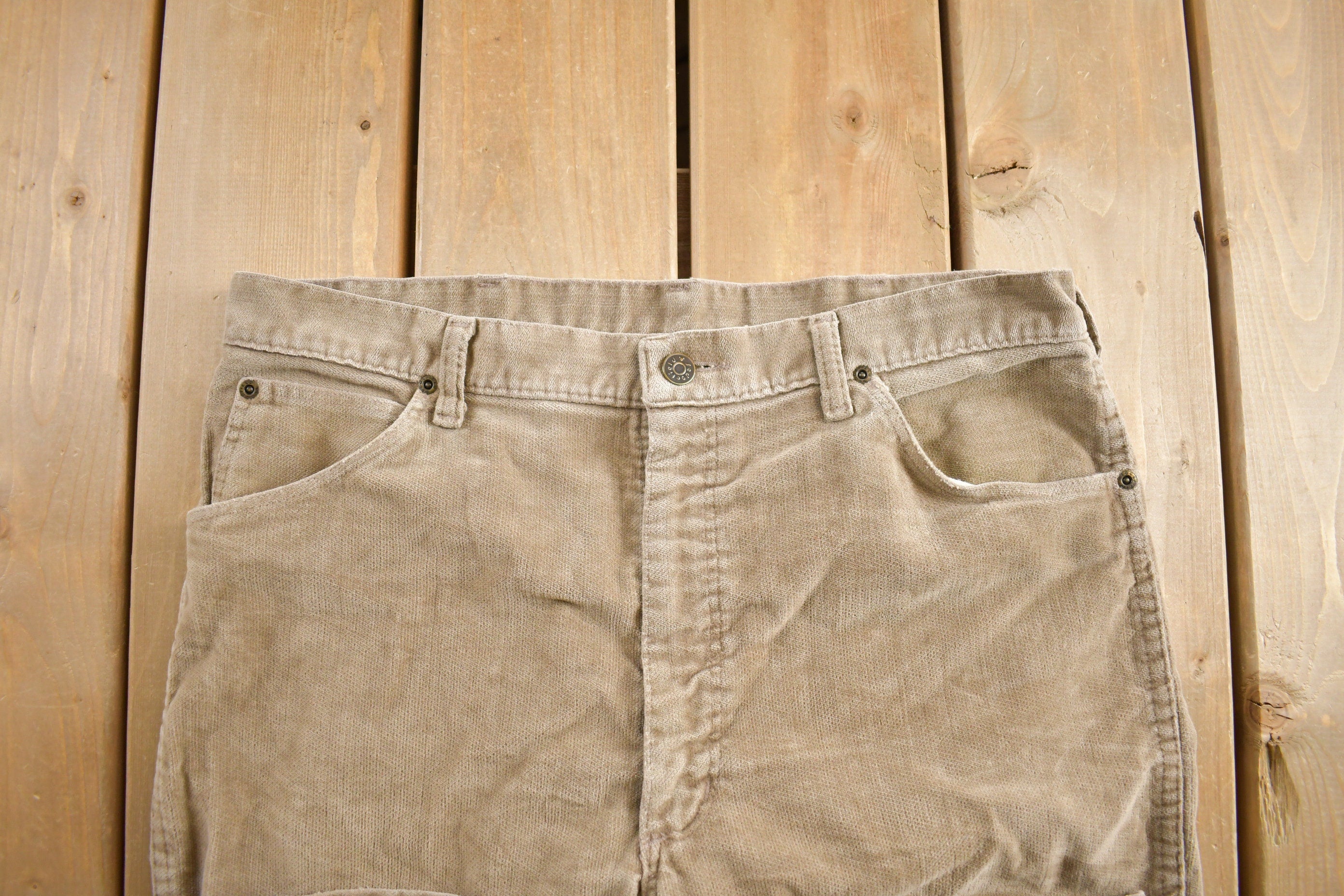 Vintage 1990s Sedgefield Beige Canvas Pants Size 36x34