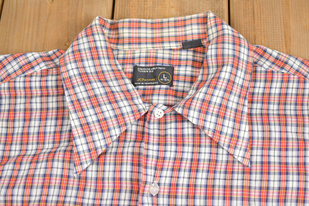 Vintage 1970s JC Penney Western Plaid Button Up Shirt