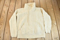 Vintage 1990s Aran Crafts 100% Merino Wool 3D Cable Knit Sweater /