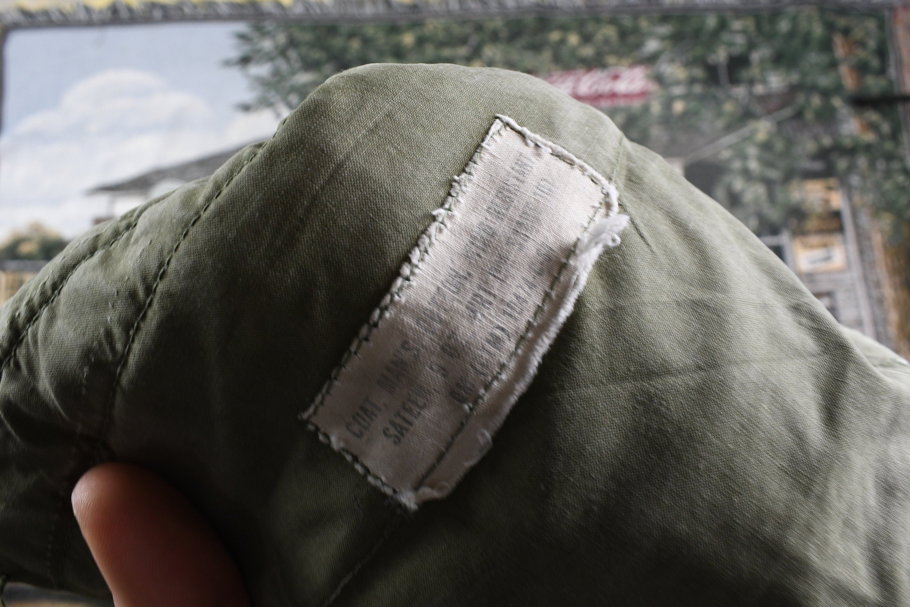 Vintage 1970s Army Military Button Up Jacket