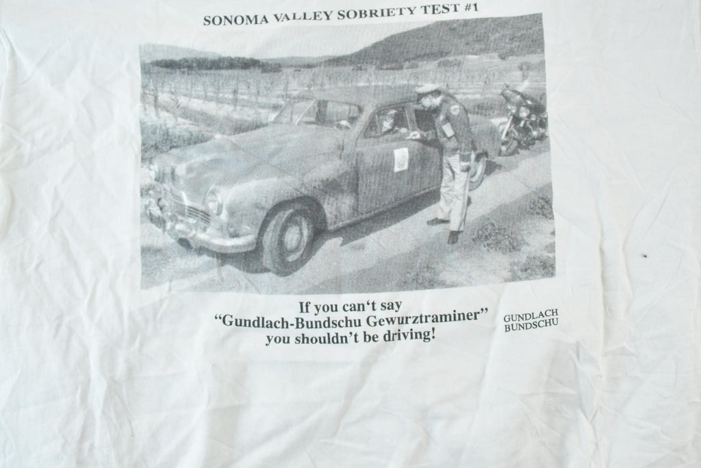 Vintage 1990s Sonoma Valley Sobriety Test Single Stitch T-Shirt