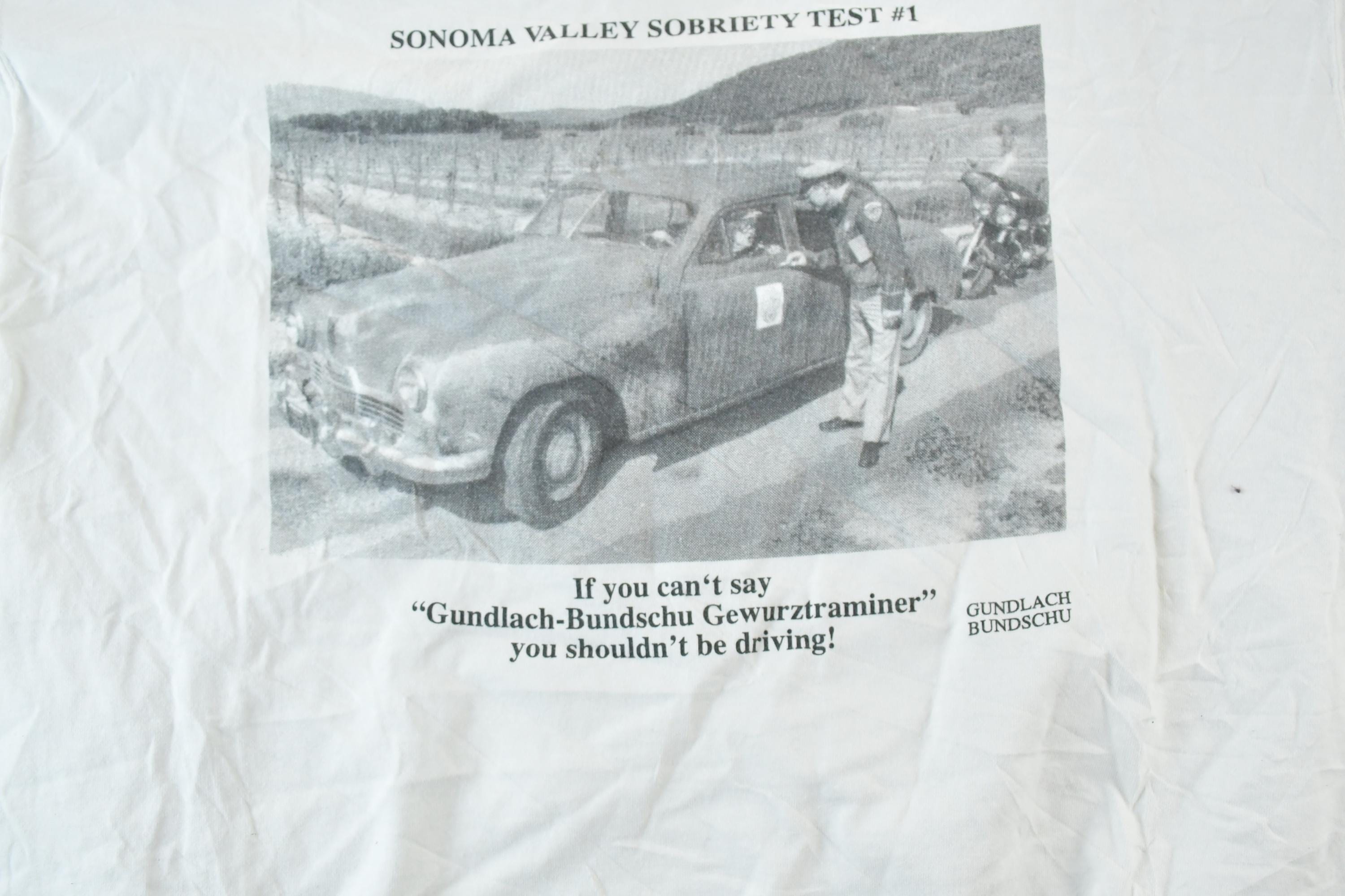 Vintage 1990s Sonoma Valley Sobriety Test Single Stitch T-Shirt