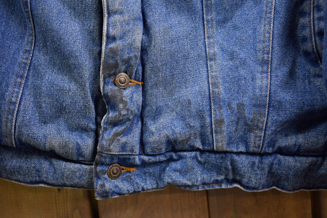 Vintage 1990s Brittania Outerwear Sherpa Lined Denim Jacket
