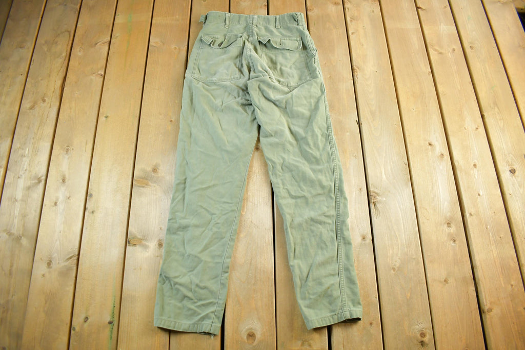 Vintage 1970s Military OG-107 Sateen Fatigue Pants Size 28 x 32