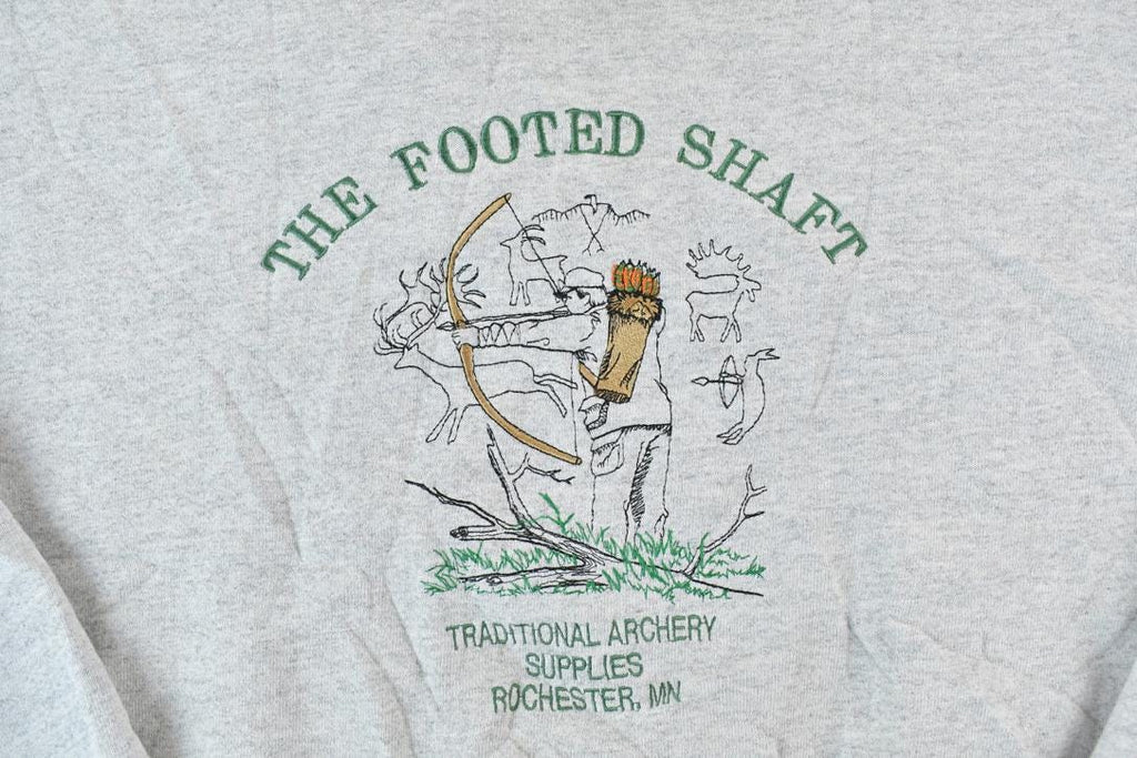 Vintage 1990s The Footed Shaft Archery Souvenir Heavyweight Crewneck Sweatshirt