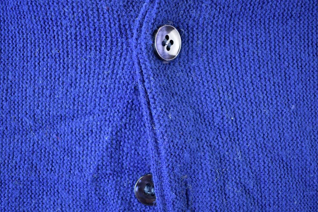 Vintage 1970s Orlon Camous Knit Perfect Mild Distress Cardigan Sweater Made In USA