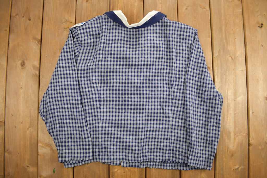 Vintage 1990s Gingham Button Up Blazer