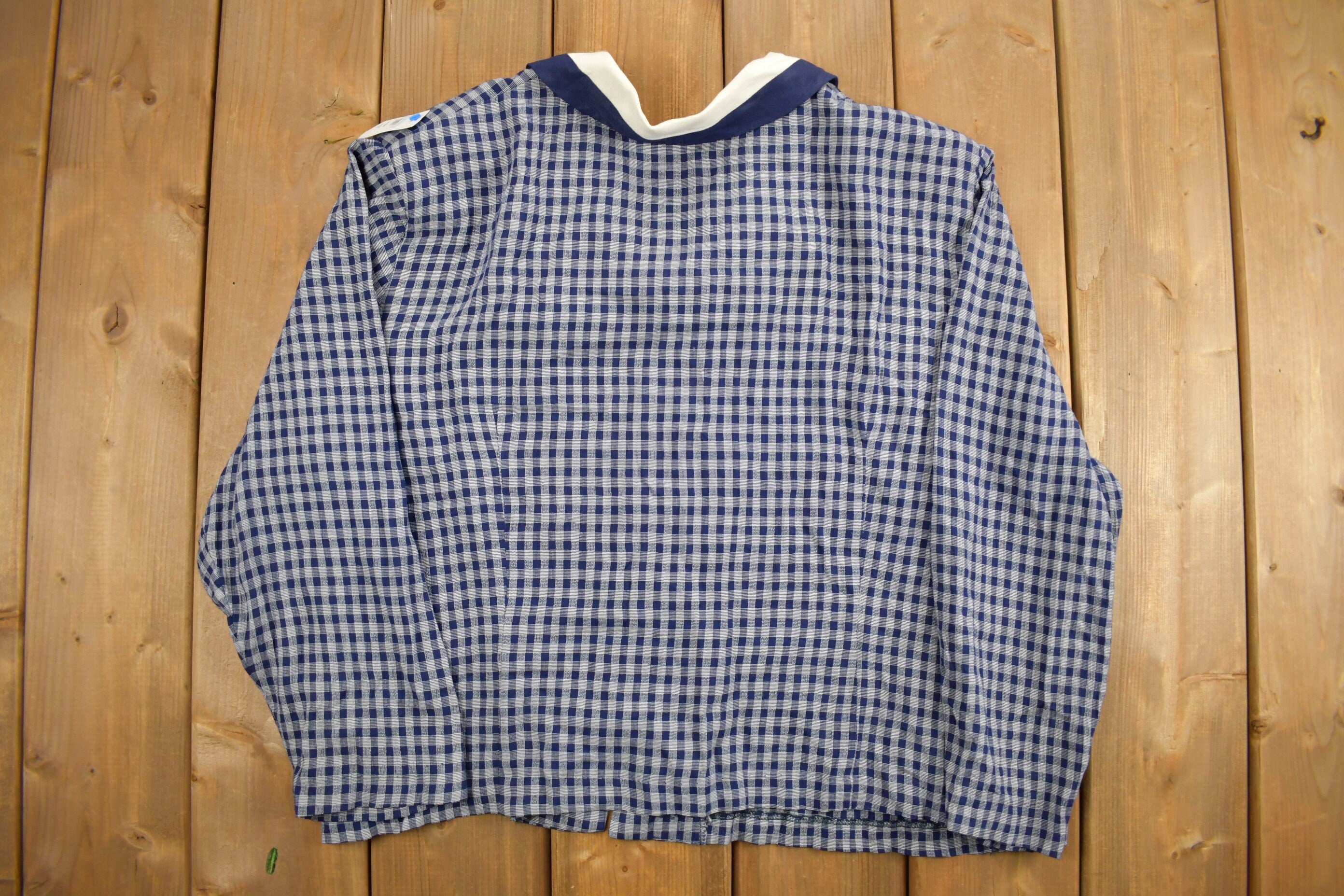 Vintage 1990s Gingham Button Up Blazer