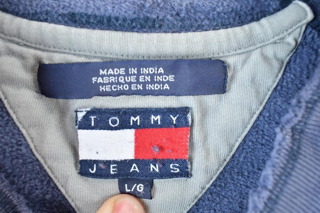 Vintage 1990s Tommy Jeans Ribbed Crew Neck Sweatshirt