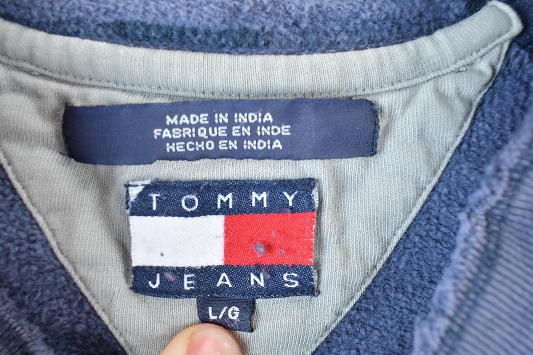 Vintage 1990s Tommy Jeans Ribbed Crew Neck Sweatshirt