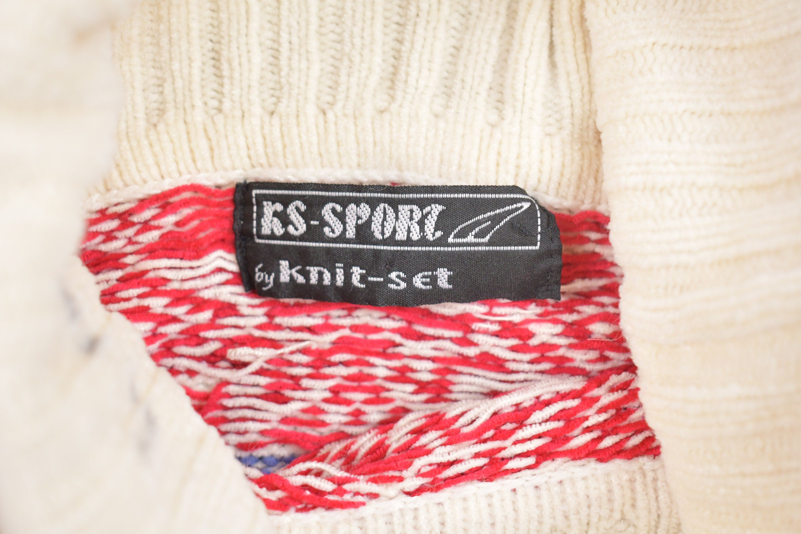 Vintage Colorful Knitted Turtleneck Sweater