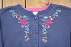 Vintage 1990's Shenanigans Floral Cardigan Sweatshirt