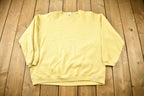 Vintage 1990s Russell Athletics Yellow Blank Crewneck Sweatshirt