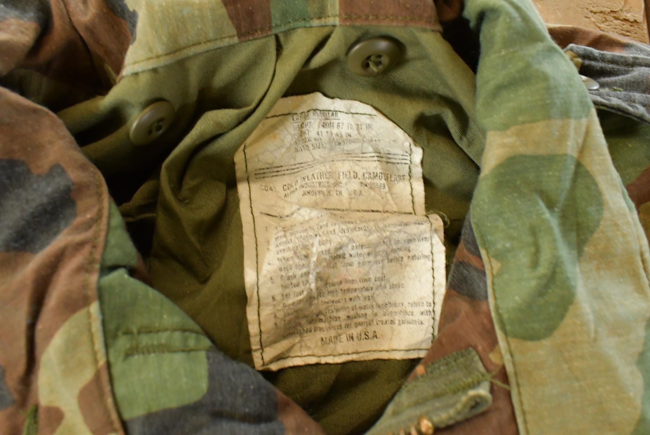 Vintage 2000 Camo Military Field Jacket Men's Large