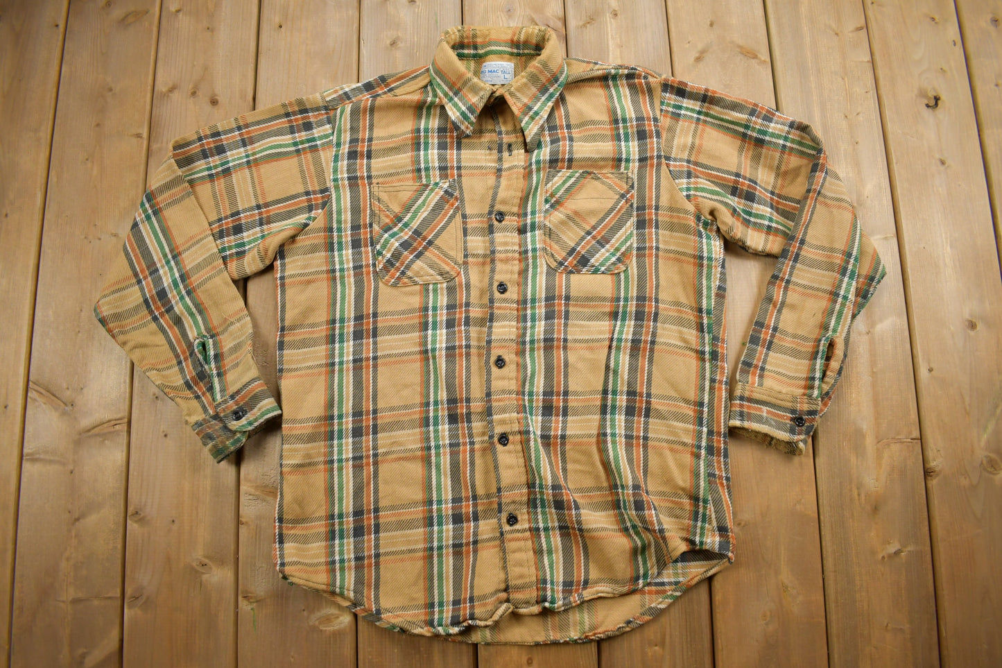 Vintage 1980s Big Mac Button Up Flannel / 1980s Button Up / Casual Wear / Workwear / Flannel Shirt / Tall