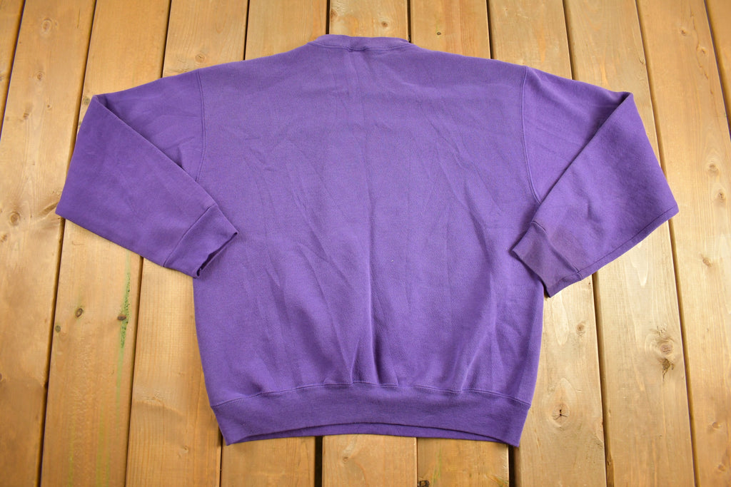 Vintage 1990s Blank Purple Crewneck Sweatshirt