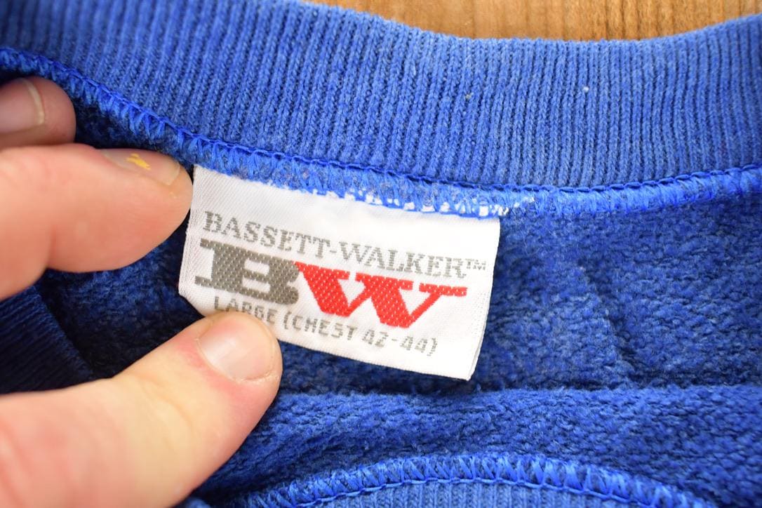 Vintage 1987 NCC Boys Basketball Champs Crewneck Sweatshirt Men's M / Made In USA Crewneck / Souvenir Cartoon Crewneck