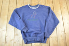 Vintage 1990s Back Country Classics Embroidered Wolf Crewneck Sweatshirt Mens M