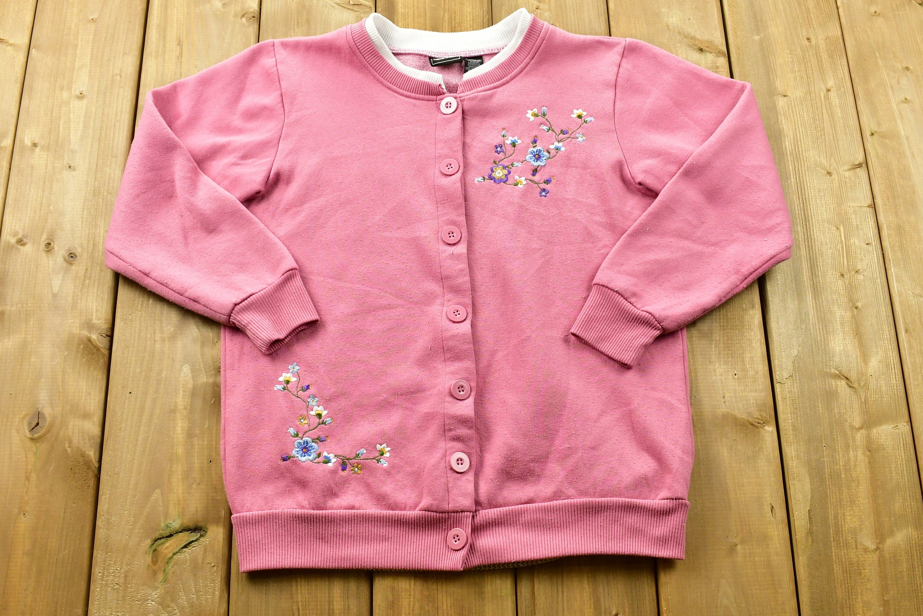 Vintage 90's Floral Embroidered Cardigan