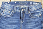 Vintage Y2K Miss Me Bedazzled Low Rise Jeans Size 26x33