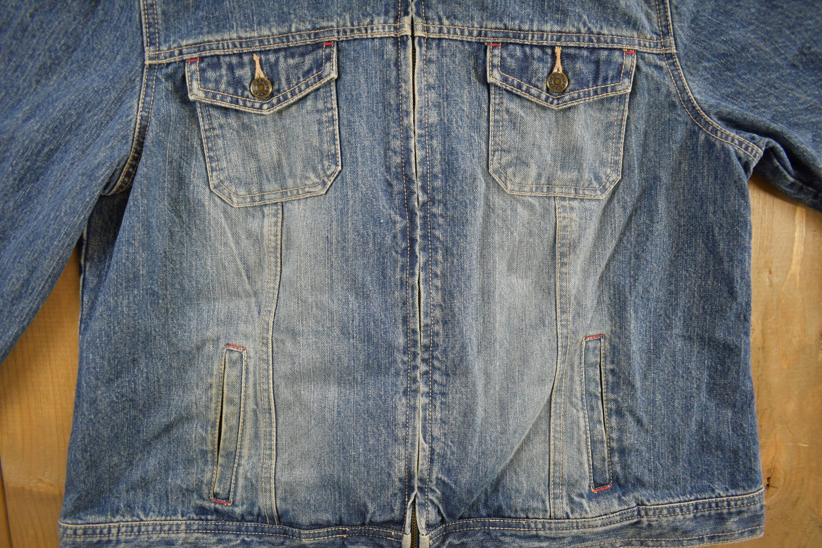 Vintage 1990s Crazy Horse Denim Jean Jacket