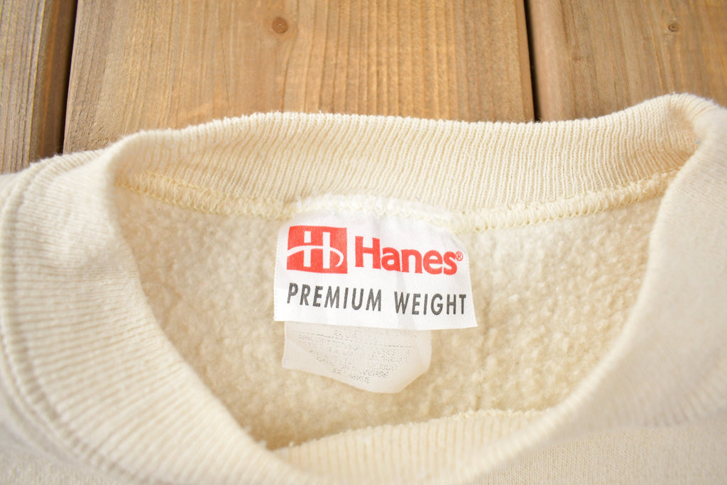 Vintage 1990s Hanes Blank Crewneck Sweatshirt Made In USA