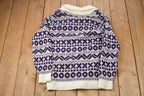 Vintage 1980s Aztec Print Knitted Sweater