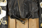 Vintage 1980s Michael Hoban North Beach Motorcycle Leather Jacket Women's XS-S