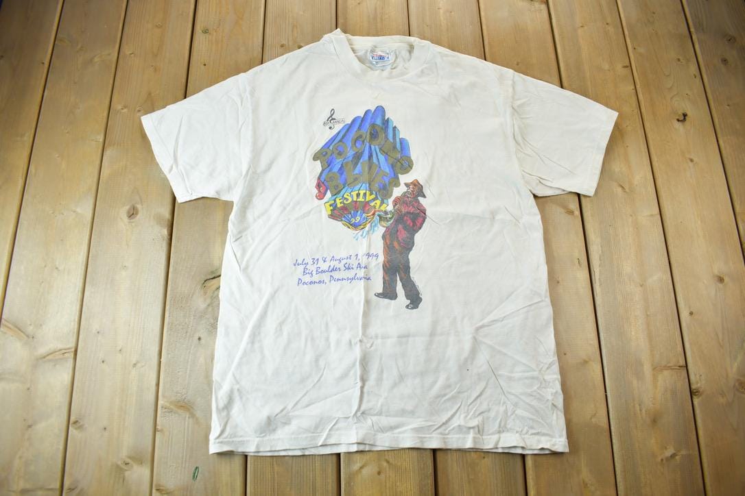 Vintage 1993 Poconos Blues Festival Graphic T Shirt