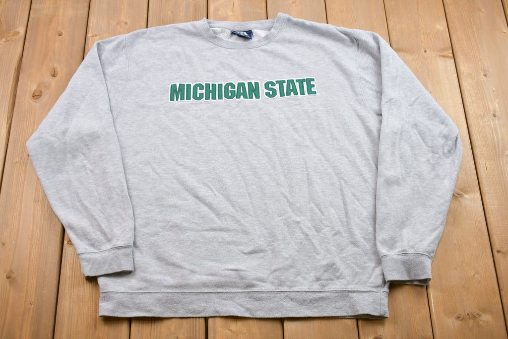 Vintage 1990s University of Michigan State Collegiate Crewneck  Sweatshirt  Embroidered  NCAA Sweatshirt  Sportswear  Athleisure
