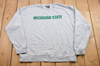 Vintage 1990s University of Michigan State Collegiate Crewneck  Sweatshirt  Embroidered  NCAA Sweatshirt  Sportswear  Athleisure