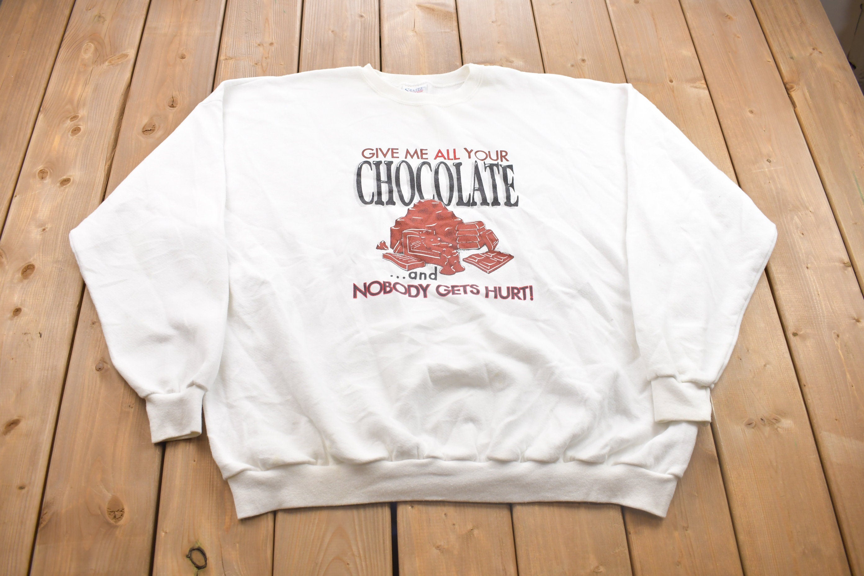 Vintage 1990s "Give Me All Your Choclate" Crewneck Sweatshirt