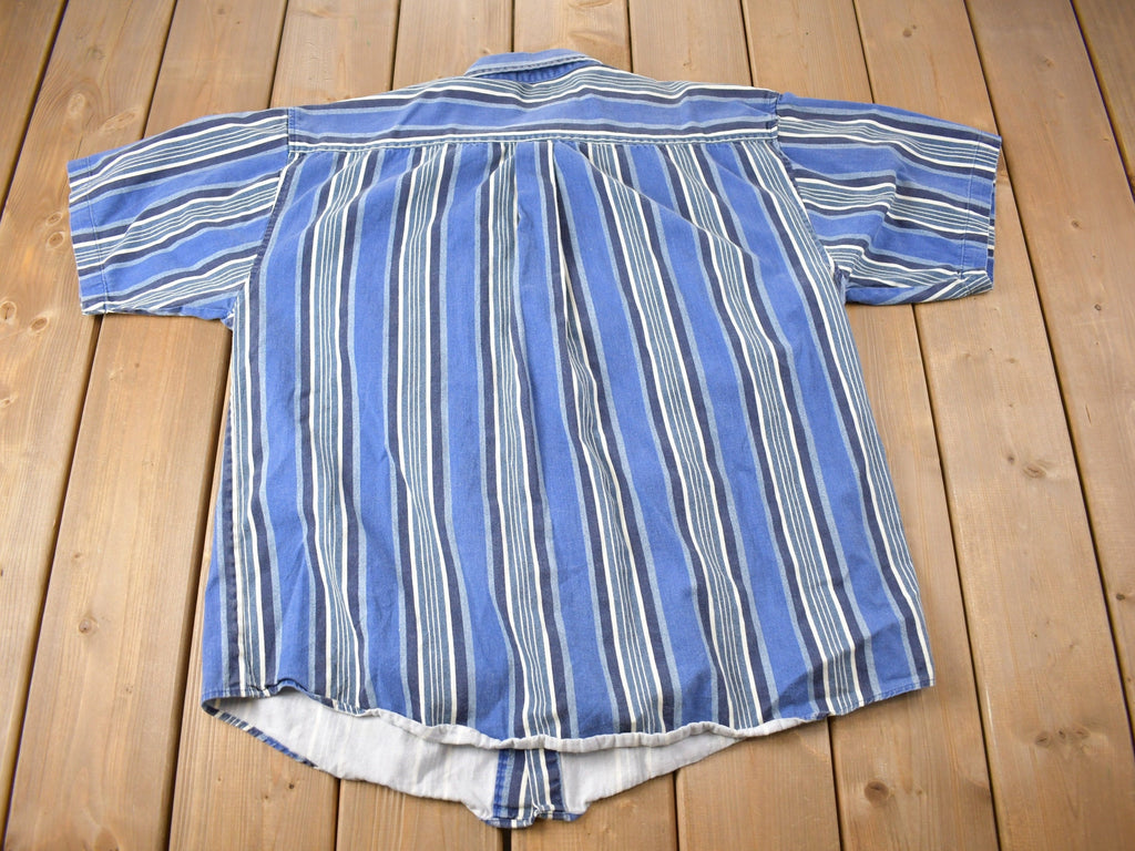 Vintage 1990s Faded Glory Striped Button Up Shirt