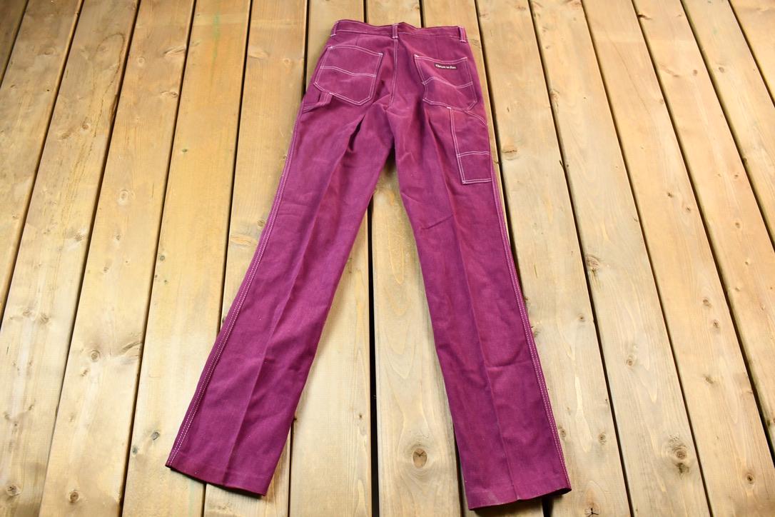 Vintage Dead Stock Purple 1990s Chemin de Fer Denim Jeans Size 26 x 32