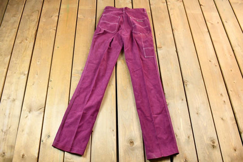 Vintage Dead Stock Purple 1990s Chemin de Fer Denim Jeans Size 26 x 32 / Made in Canada / Canadian Vintage / Workwear / Streetwear