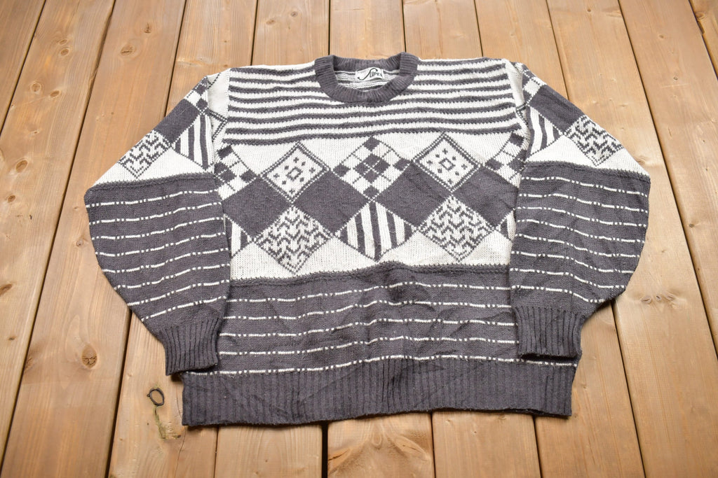 Vintage 1990s Knitted Crewneck Sweater