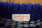Vintage 1990s Pat Handmade Heavy Wool Knit Crewneck Sweater / 90s Crewneck / Preppy