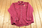 Vintage 1990s Deer Outdoors Heavyweight Button Up Shirt Men's L