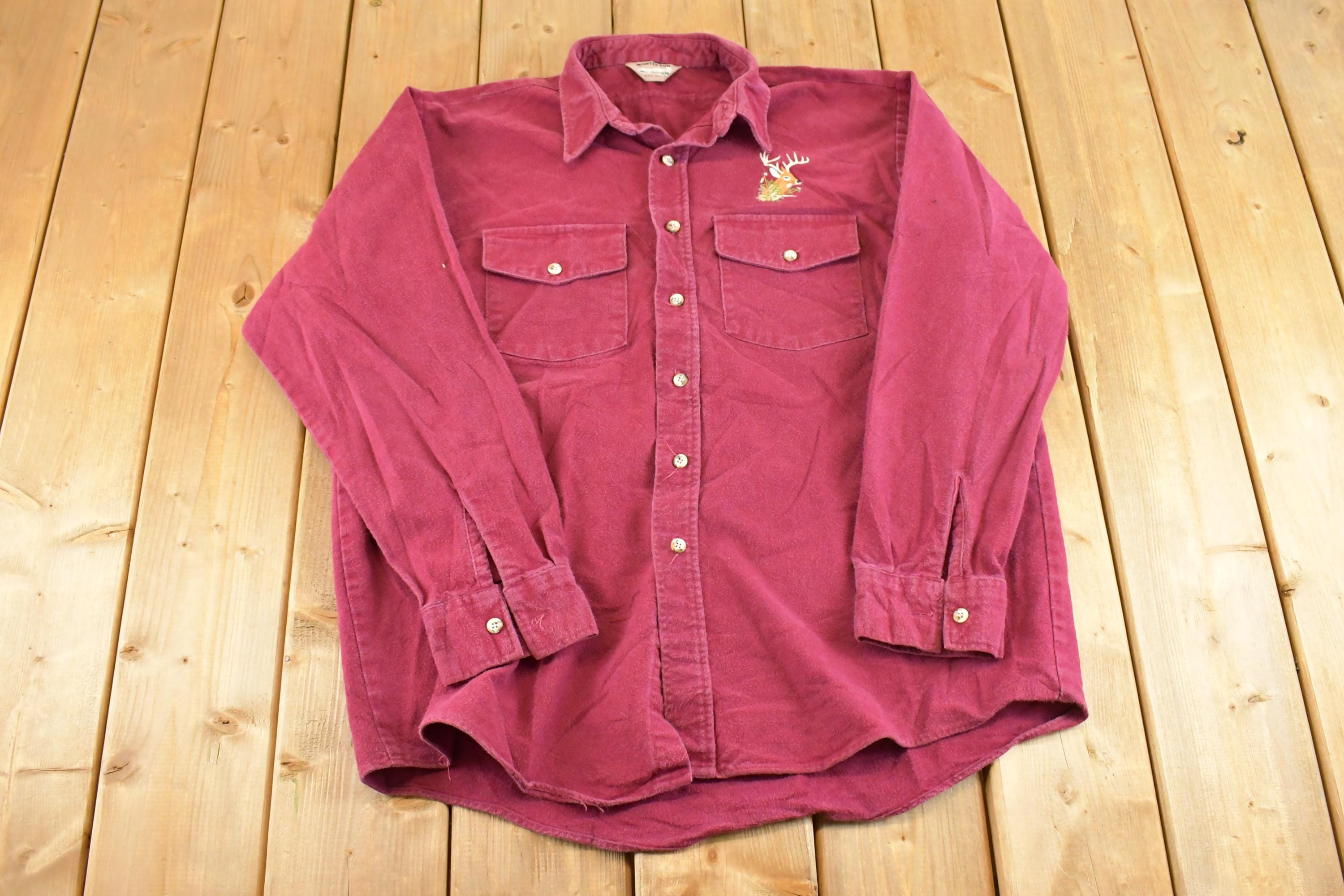 Vintage 1990s Deer Outdoors Heavyweight Button Up Shirt Men's L