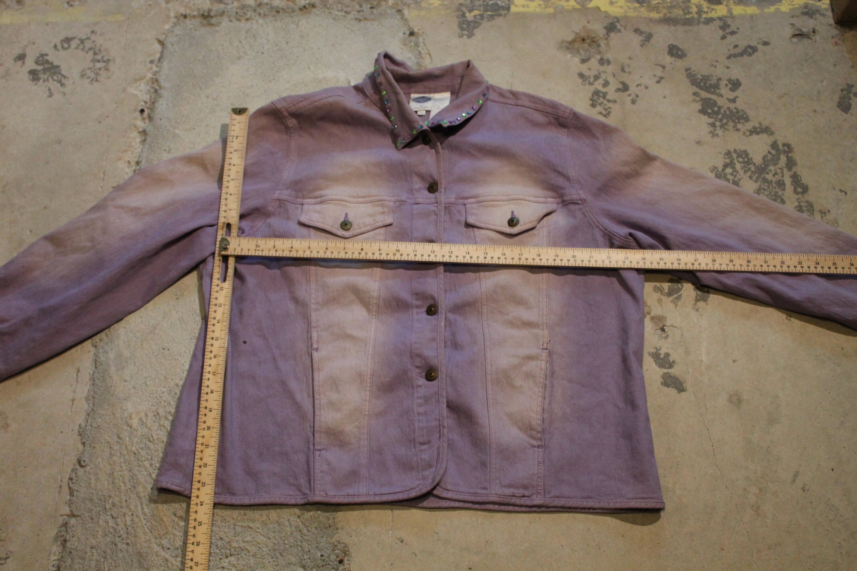 Vintage 1990s Overdyed Purple Jean Jacket