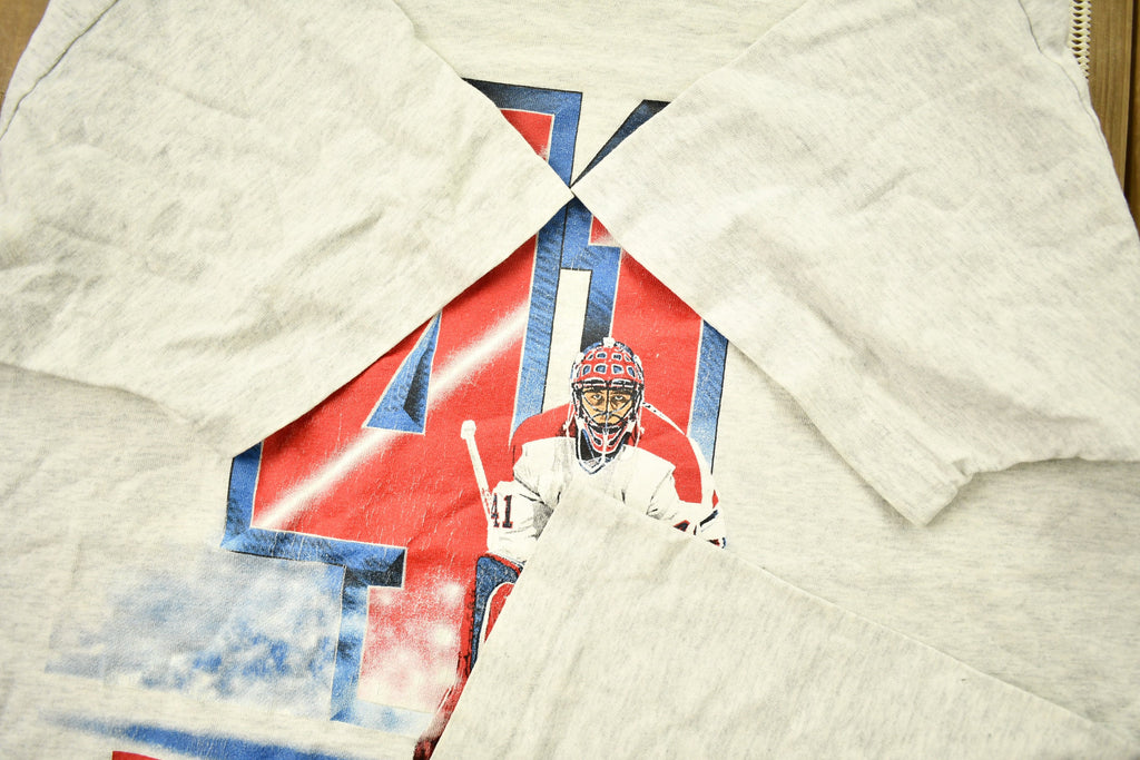 Vintage 1996 Montreal Canadiens Thibault Goalie Pro Player T-Shirt