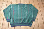 Vintage 1990s Structure Striped Knit Sweater