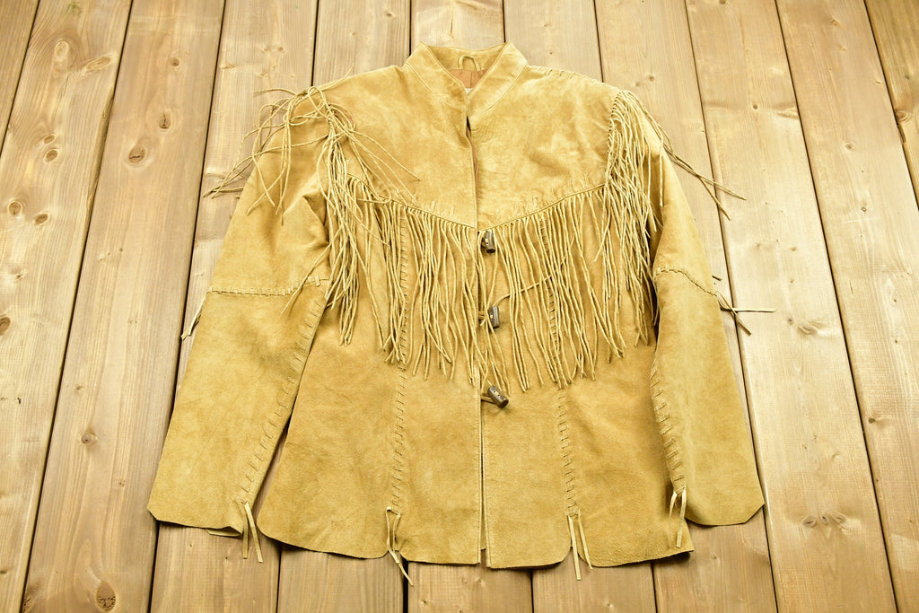 Vintage 1980s Skully Fringe Leather Jacket